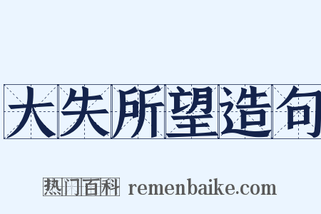 大失所望造句是什么意思的图片